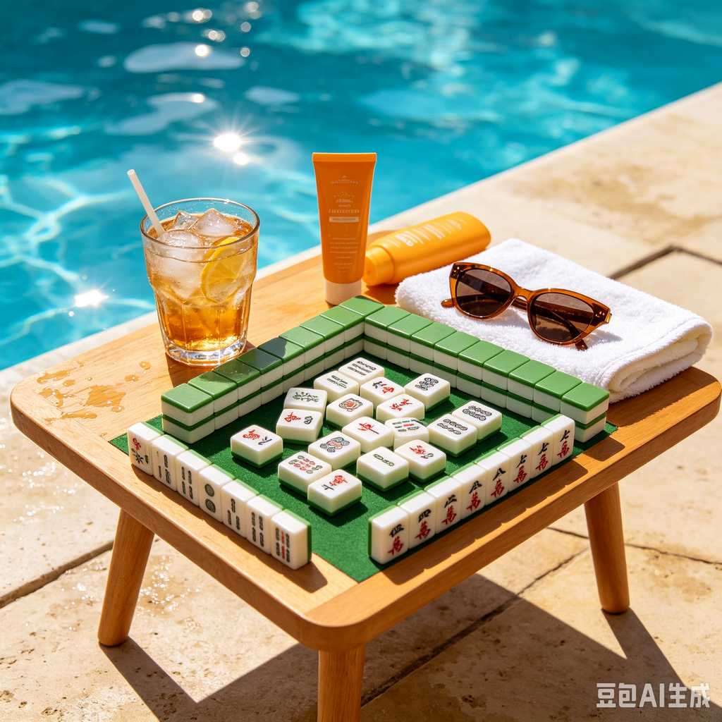 decorative text mahjong set